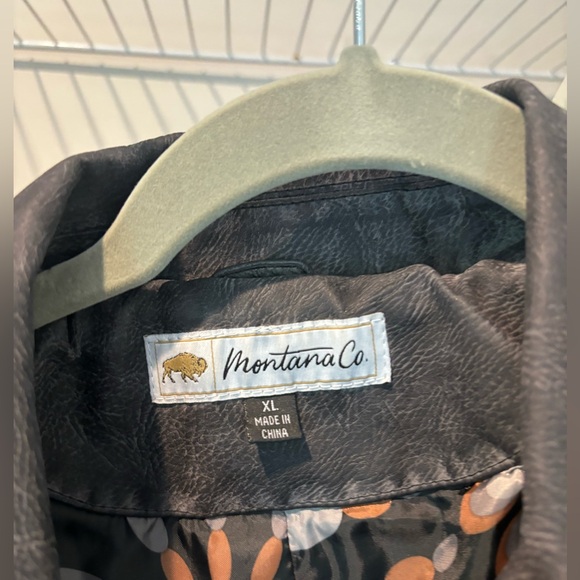 Montana Co Leather Jacket with Cross Stitch - Picture 2 of 4